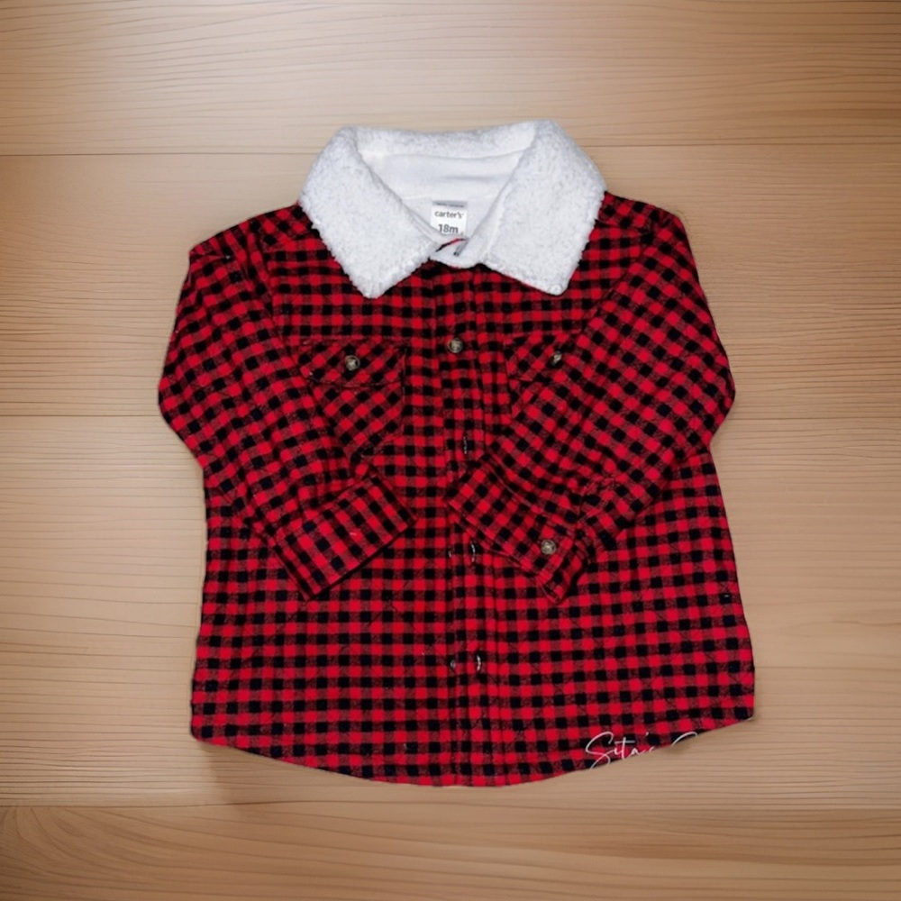 Carter's Plaid Style Christmas Jacket 18 months